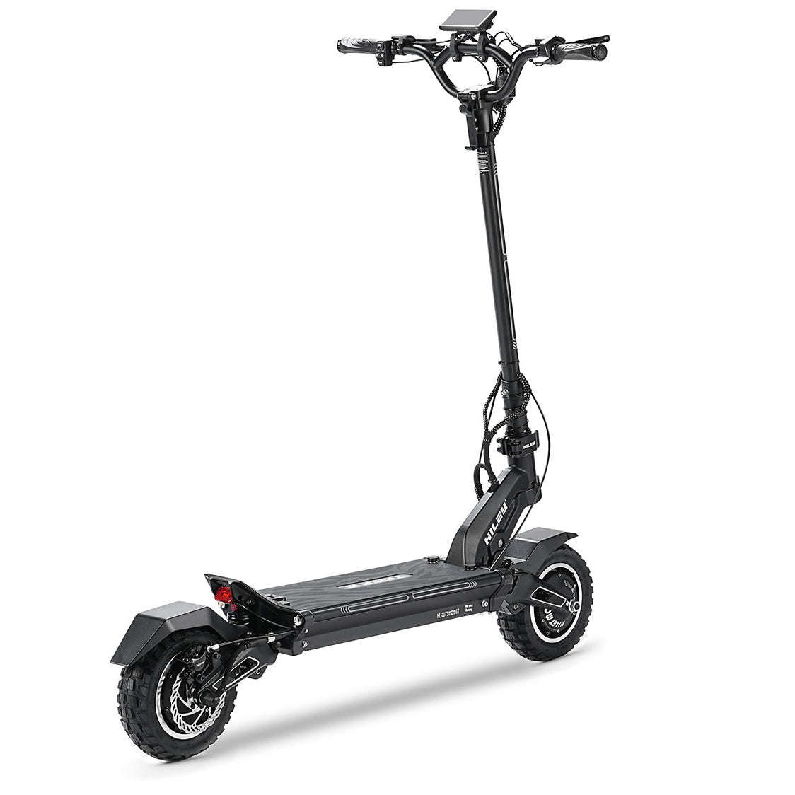 Hiley Tiger 10 GTR electric scooter - Rear-right view of the electric scooter.Trottinette électrique Hiley Tiger 10 GTR - Vue arrière droite de la trottinette électrique