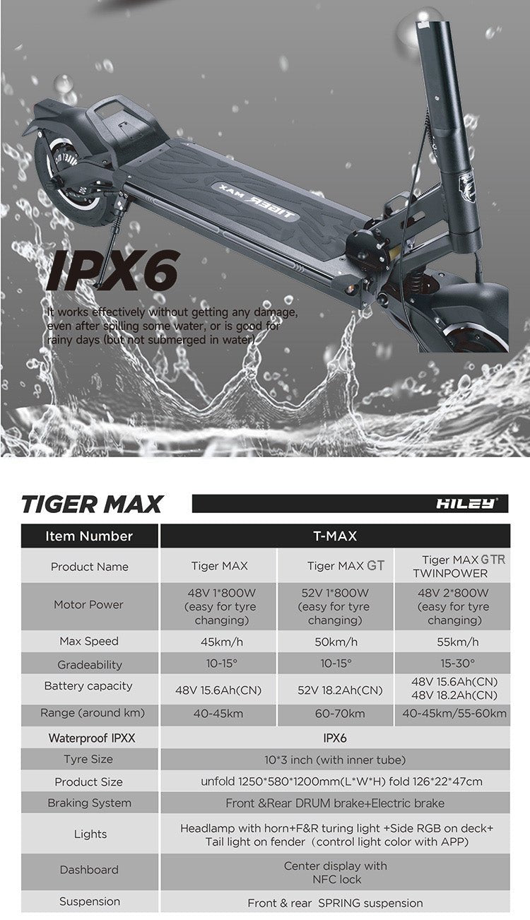 Hiley tiger max GT electric scooter  calgary